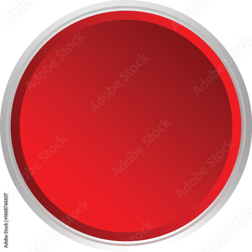 Free Download 3D Empty Red Circle Button – Glossy Round Shape for UI, Web Icons, and Digital Design Elements - GFXLoad