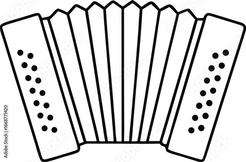 accordion music symbol icon vector illustration