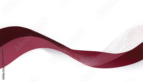Abstract maroon and white wave background for modern presentations and designs showcasing elegance and simplicity with smooth flowing lines