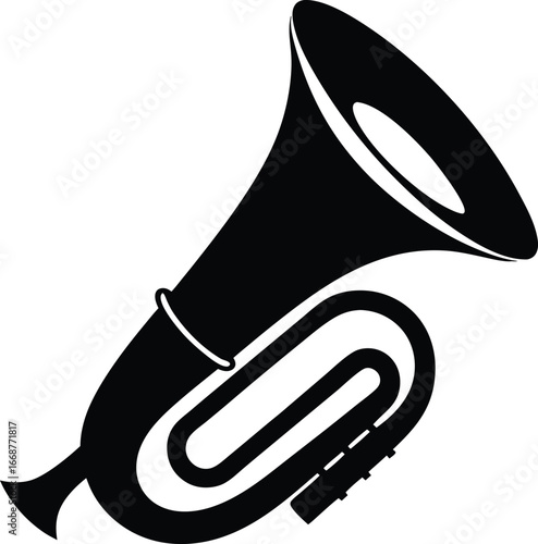 Tuba Musical Instrument Silhouette Icon