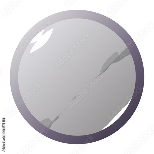 Glossy silver circle with subtle shine effect vector graphic