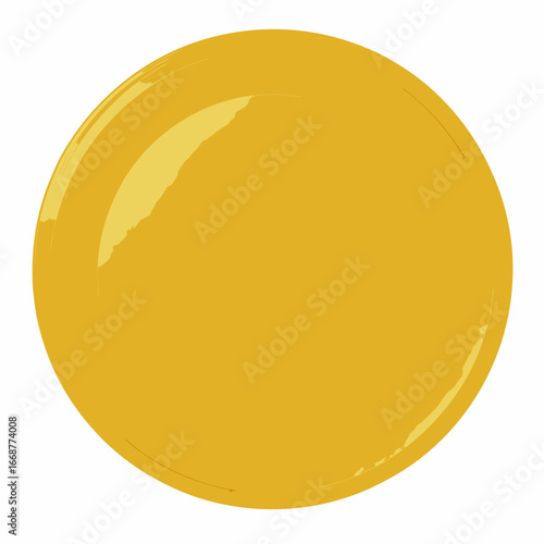 Glossy gold circle with subtle shine effect