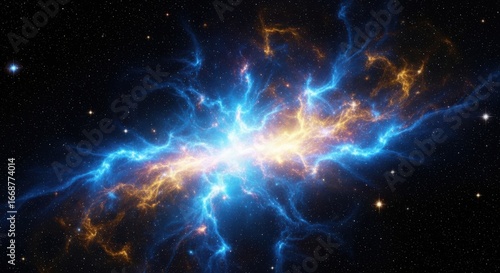 Vast Cosmic Nebula Exploding With Luminous Energy Across The Universe