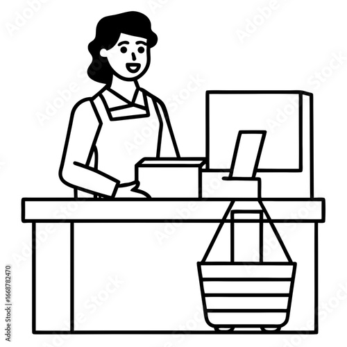 woman in cash