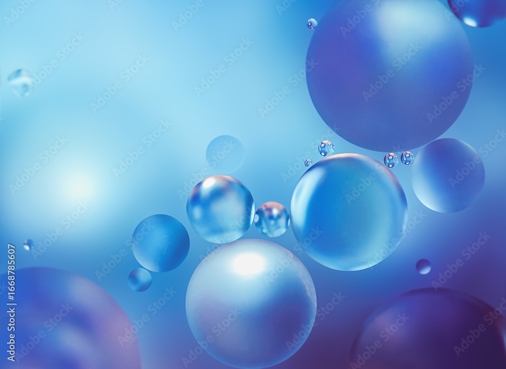 Abstract macro photography of water and oil in purple and blue tones Abstract macro photography of water and oil in purple and blue tones