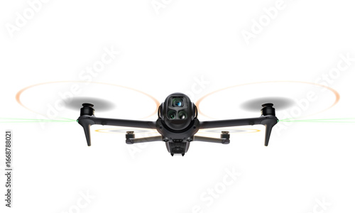 Professional Drone vector illustration with no background - Drone template fully editable, fully customisable - aerial filming and photography for professionals