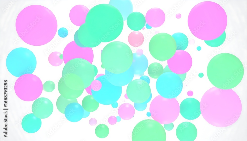Pastel circles floating on white Pastel circles floating on white
