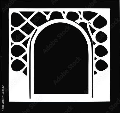 Elegant archway design with decorative lattice pattern garden gateway entrance architectural element