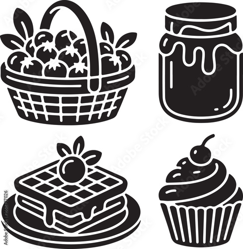 Easter cakes and cupcakes with decorations