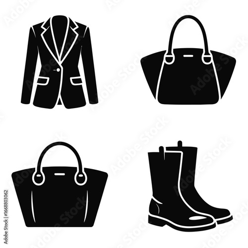 Jacket bags boots handbag tote