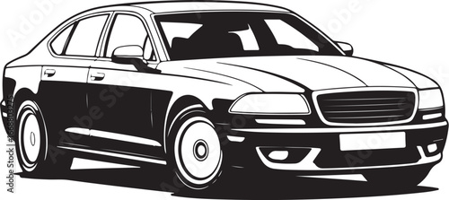 Black simple car icon front view