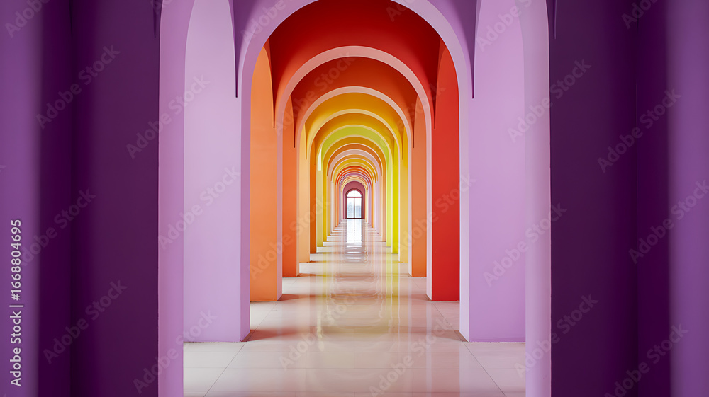 Fototapeta premium Elegant Modern Hallway in Contemporary Building