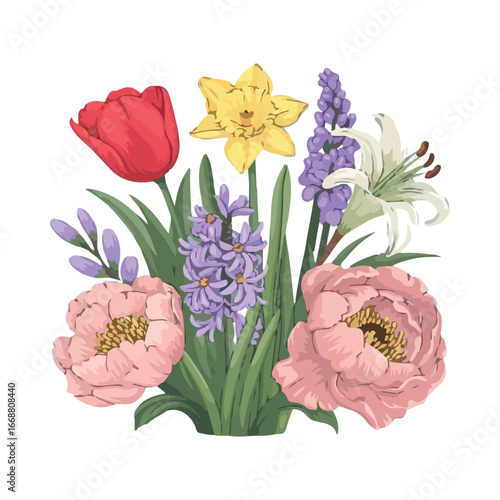A vibrant bouquet of pink tulips, illustrating the beauty of spring flowers