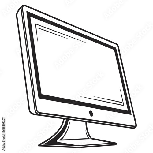 vector computer monitor