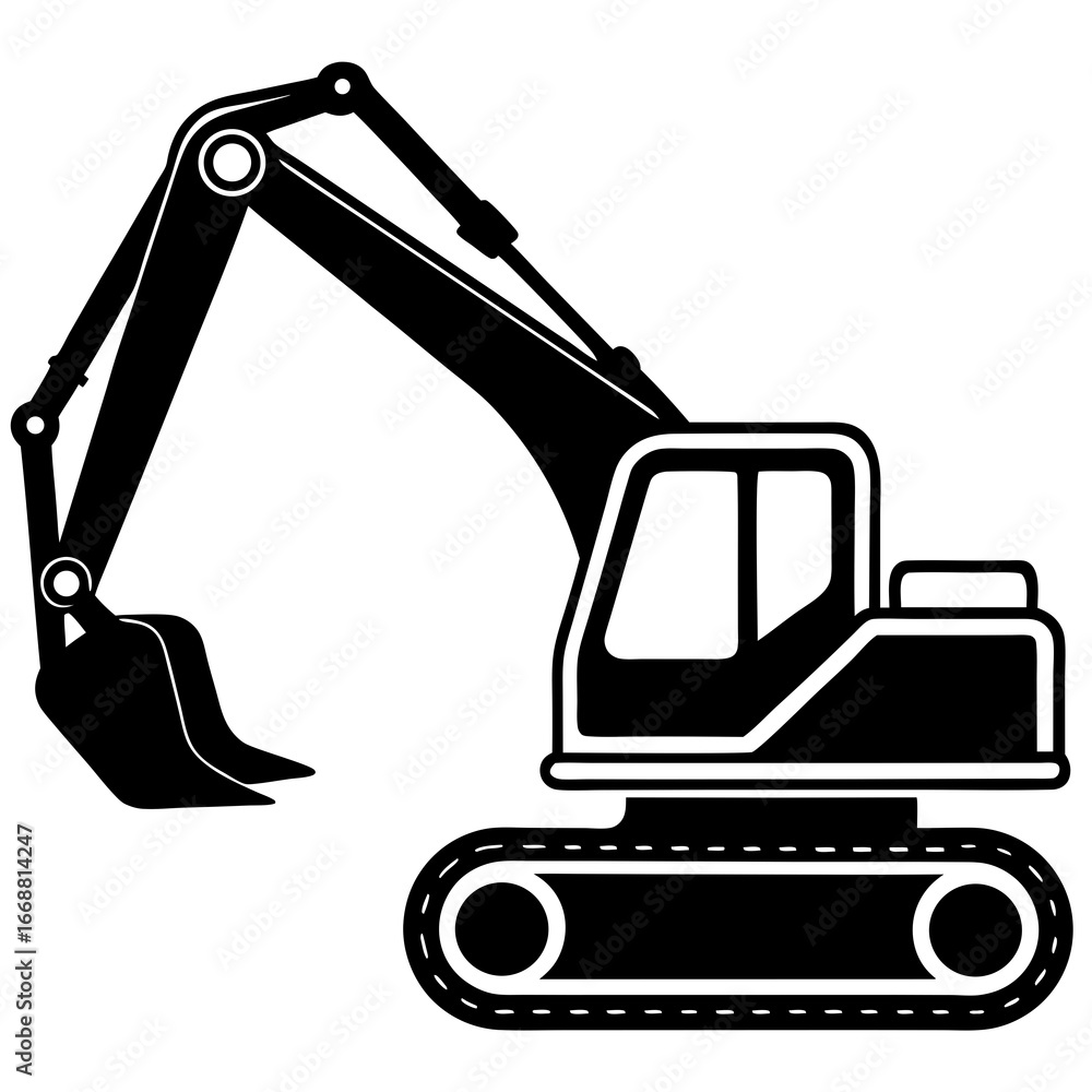 Naklejka premium excavator