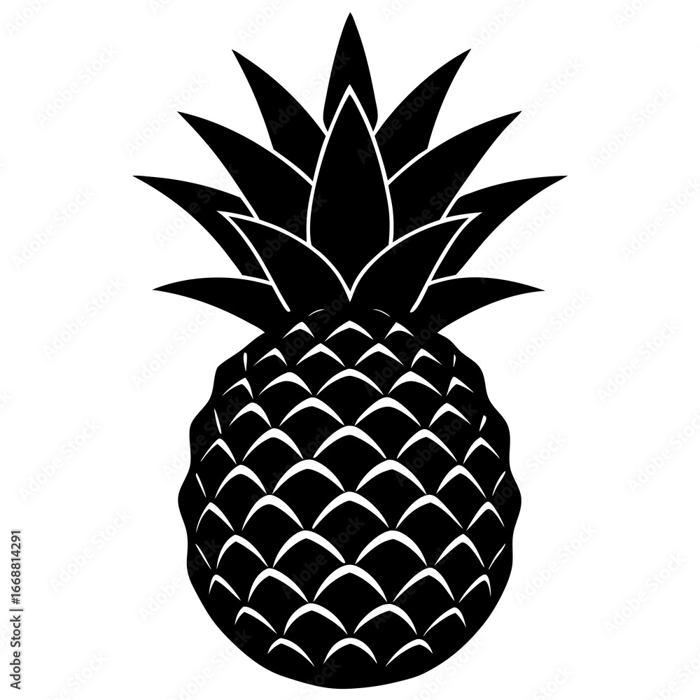 Obraz premium pineapple vector illustration