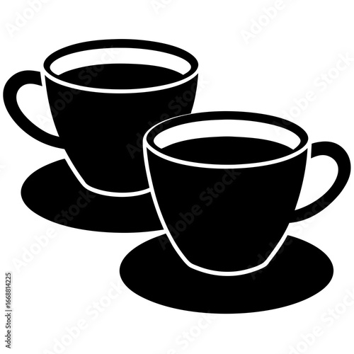 Double espresso cup silhouette