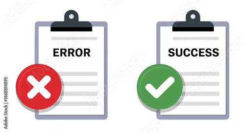 approved and rejected document icon