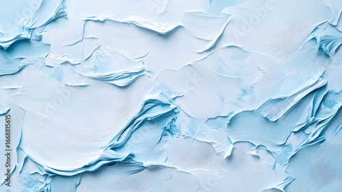 Wallpaper Mural Abstract Swirls of White and Light Blue Paint texture Torontodigital.ca