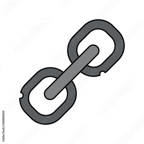 Link lineal color line icon with white background vector stock illustration