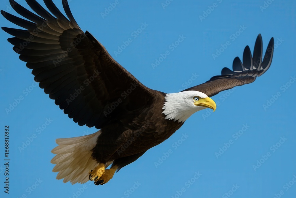 Obraz premium An Eagle Soars Above