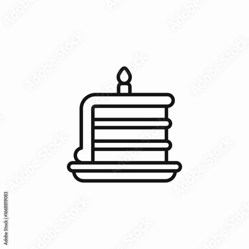 birthday cake candle icon sign vector