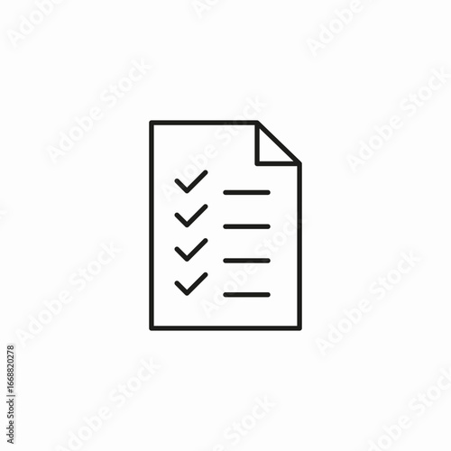 checklist document marked icon sign vector