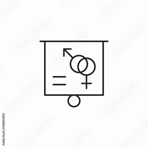 gender symbols presentation icon sign vector