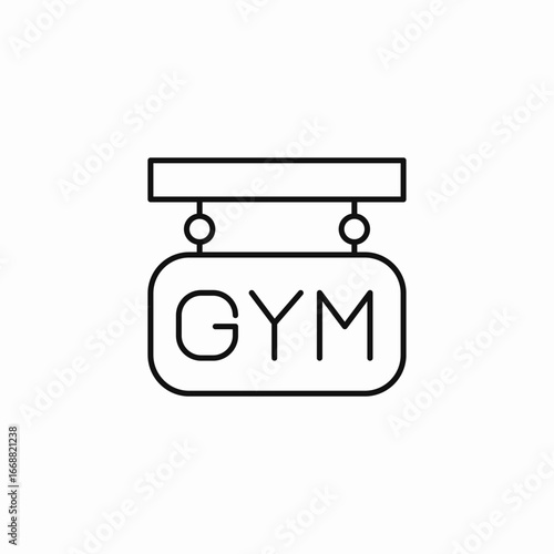 gym sign building icon sign vector