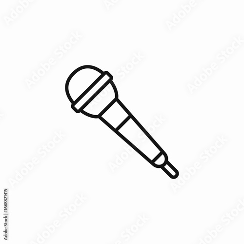 handheld microphone audio icon sign vector