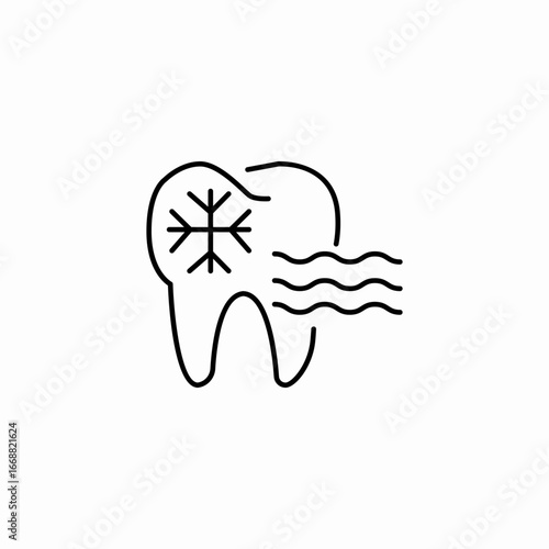 sensitive tooth cold icon sign vector