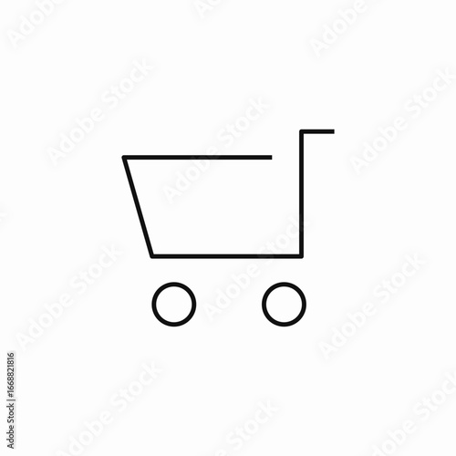 shopping cart depiction icon sign vector