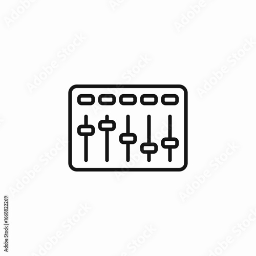 sound mixer controls icon sign vector