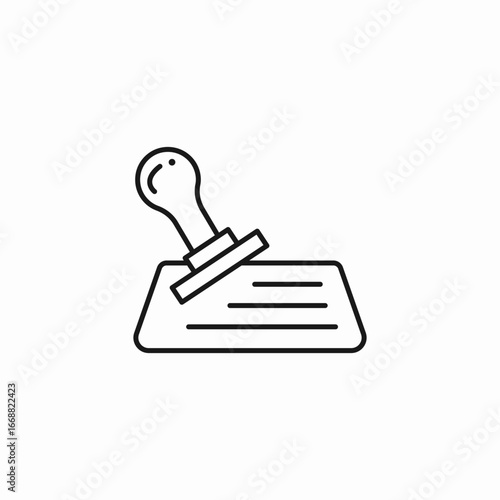 stamp document approval icon sign vector