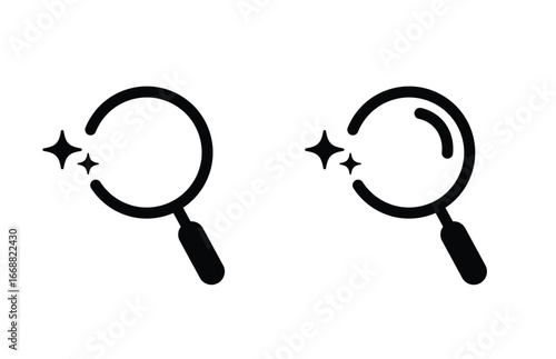 Magnifying glass icon vector design. Search icon vector.