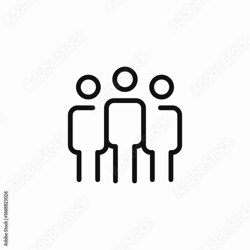 three person group icon sign vector