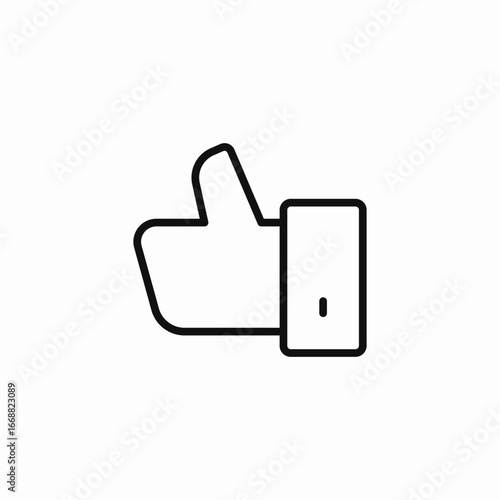 thumbs up like gesture icon sign vector