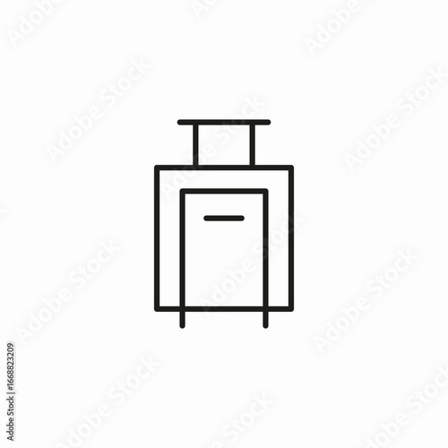 travel luggage bag icon sign vector