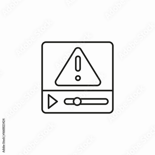 video error playback icon sign vector