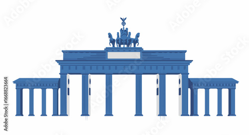 The iconic Brandenburg Gate, a symbol of unity and historical significance, stands majestically