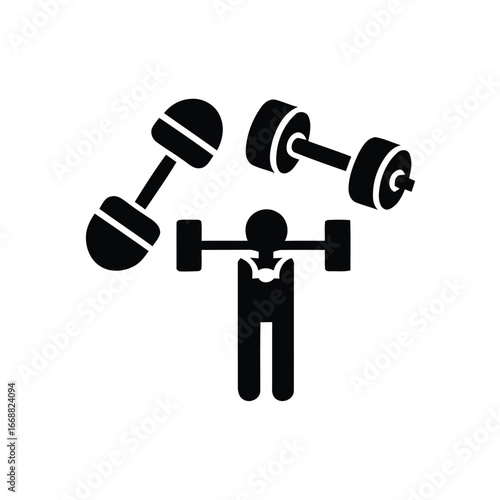 Person lifting weights barbell dumbbells