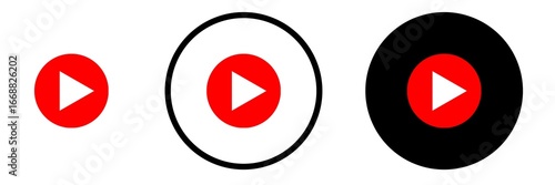 Free Download Set of video play icon - GFXLoad