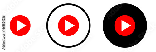 Free Download Set of video play icon - GFXLoad