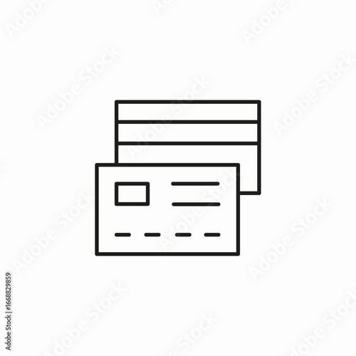 credit cards stacked icon sign vector