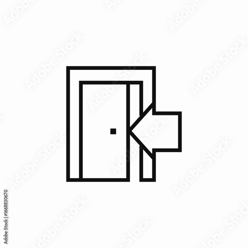 door enter exit icon sign vector