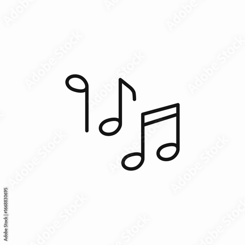double music notes icon sign vector