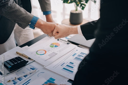 Fotografie Business handshake for teamwork of business merger and acquisition,successful ne