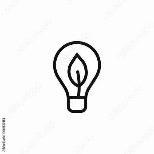 eco light bulb icon sign vector