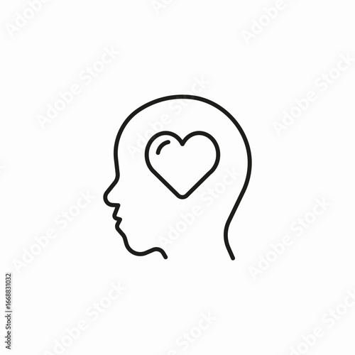 emotional intelligence heart icon sign vector