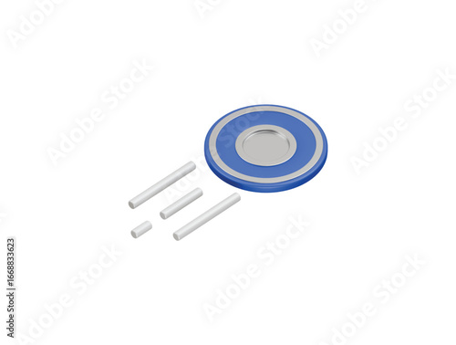 discus throw icon 3d illustration render